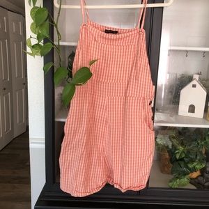Pink Gingham Romper